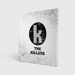 Холст квадратный The Killers с потертостями на светлом фоне, цвет: 3D-принт