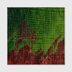 Холст квадратный Зелёная и бордовая текстура, цвет: 3D-принт — фото 2