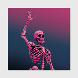 Холст квадратный Розовый скелет, цвет: 3D-принт — фото 2