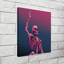 Холст квадратный Розовый скелет, цвет: 3D-принт — фото 2