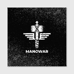 Холст квадратный Manowar с потертостями на темном фоне, цвет: 3D-принт — фото 2