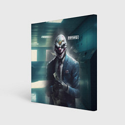 Холст квадратный Payday 3 mask, цвет: 3D-принт