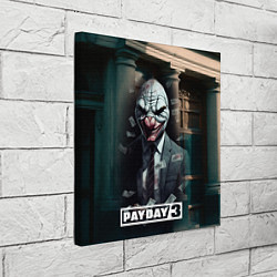 Холст квадратный Payday 3 mask, цвет: 3D-принт — фото 2