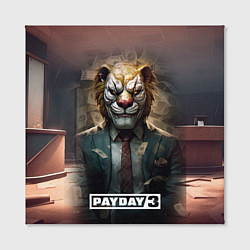 Холст квадратный Payday 3 lion, цвет: 3D-принт — фото 2