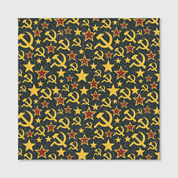 Холст квадратный Серп и Молот - СССР, цвет: 3D-принт — фото 2