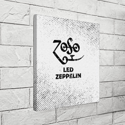 Холст квадратный Led Zeppelin с потертостями на светлом фоне, цвет: 3D-принт — фото 2