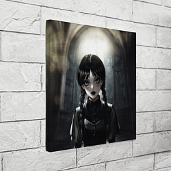Холст квадратный Аниме готическая девушка в темной комнате, цвет: 3D-принт — фото 2