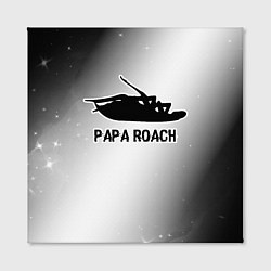 Холст квадратный Papa Roach glitch на светлом фоне, цвет: 3D-принт — фото 2