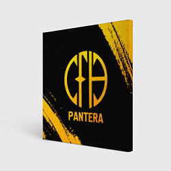 Холст квадратный Pantera - gold gradient, цвет: 3D-принт