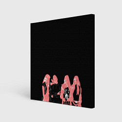Холст квадратный Black pink на черном, цвет: 3D-принт