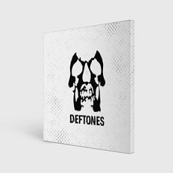 Картина квадратная Deftones glitch на светлом фоне