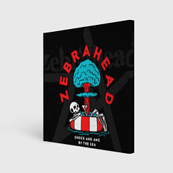 Холст квадратный Zebrahead - atomic skeleton, цвет: 3D-принт