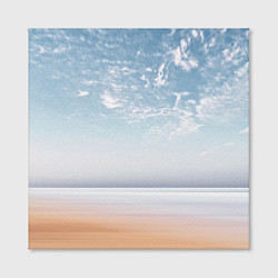 Холст квадратный Песчаный пляж и красивое небо, цвет: 3D-принт — фото 2