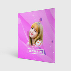 Холст квадратный Blackpink Lisa pink, цвет: 3D-принт