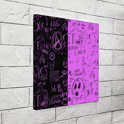 Холст квадратный Dead inside purple black, цвет: 3D-принт — фото 2