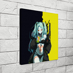 Холст квадратный Rebecca - Cyberpunk Edgerunners, цвет: 3D-принт — фото 2