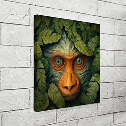 Холст квадратный Обезьяна в джунглях, цвет: 3D-принт — фото 2