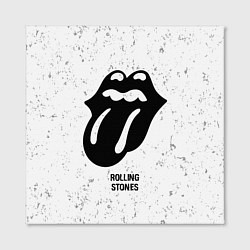 Холст квадратный Rolling Stones glitch на светлом фоне, цвет: 3D-принт — фото 2