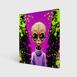 Холст квадратный Alien - comics art style, цвет: 3D-принт