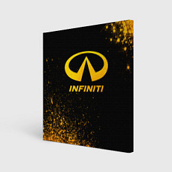 Холст квадратный Infiniti - gold gradient, цвет: 3D-принт