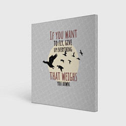 Холст квадратный Flying aesthetics, цвет: 3D-принт