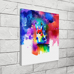 Холст квадратный Акварельный пикачу - живопись, цвет: 3D-принт — фото 2