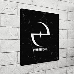 Холст квадратный Evanescence glitch на темном фоне, цвет: 3D-принт — фото 2