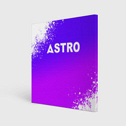 Холст квадратный Astro neon background, цвет: 3D-принт