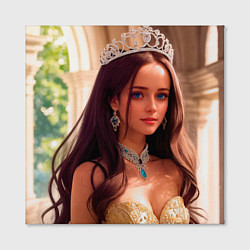 Холст квадратный Девушка принцесса в алмазных украшениях, цвет: 3D-принт — фото 2