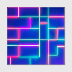 Холст квадратный Неон линии, цвет: 3D-принт — фото 2
