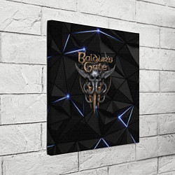 Холст квадратный Baldurs Gate 3 black blue, цвет: 3D-принт — фото 2