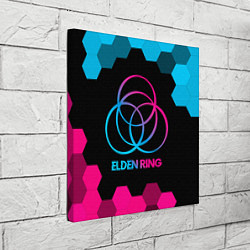 Холст квадратный Elden Ring - neon gradient, цвет: 3D-принт — фото 2