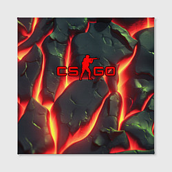 Холст квадратный CSGO красные плиты с лавой, цвет: 3D-принт — фото 2