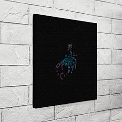 Холст квадратный Знак зодиака скорпион - космос, цвет: 3D-принт — фото 2