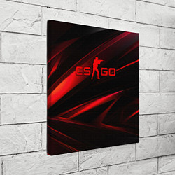 Холст квадратный CSGO red black logo, цвет: 3D-принт — фото 2