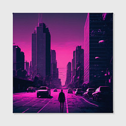 Холст квадратный Мёртвый розовый город, цвет: 3D-принт — фото 2
