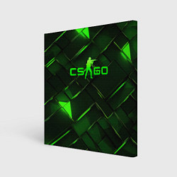 Картина квадратная CSGO green abstract elements