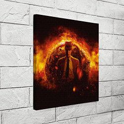 Холст квадратный Оппенгеймер и его детище, цвет: 3D-принт — фото 2