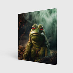 Холст квадратный Большая жаба Пепе, цвет: 3D-принт