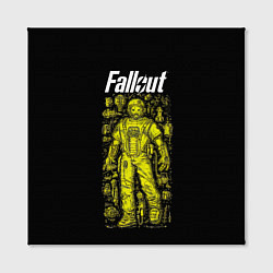 Холст квадратный Фалаут желтая силовая броня, цвет: 3D-принт — фото 2