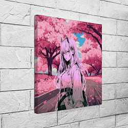 Холст квадратный Пауэр - Человек бензопила, цвет: 3D-принт — фото 2