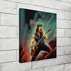 Холст квадратный AC DC rock, цвет: 3D-принт — фото 2