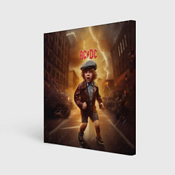 Холст квадратный ACDC boy, цвет: 3D-принт