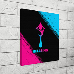 Холст квадратный Hellsing - neon gradient, цвет: 3D-принт — фото 2