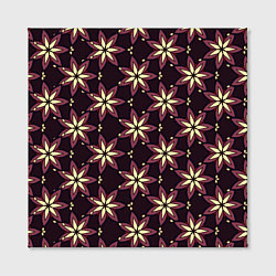 Холст квадратный Стилизованные цвет красно-коричневый, цвет: 3D-принт — фото 2