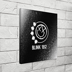Холст квадратный Blink 182 glitch на темном фоне, цвет: 3D-принт — фото 2