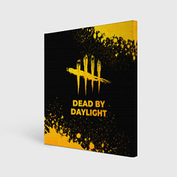 Холст квадратный Dead by Daylight - gold gradient, цвет: 3D-принт