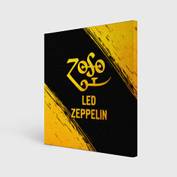 Холст квадратный Led Zeppelin - gold gradient, цвет: 3D-принт