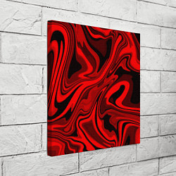 Холст квадратный Красно-чёрная пластичная абстракция, цвет: 3D-принт — фото 2