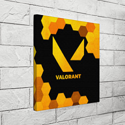 Холст квадратный Valorant - gold gradient, цвет: 3D-принт — фото 2